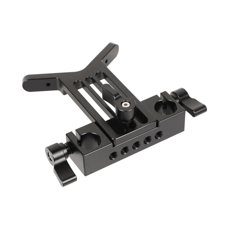 CAMVATE Adjustable Lens Y Support (Lengthened) + 15mm Rail Block Rod Clamp For DSLR Rig Rod Support System