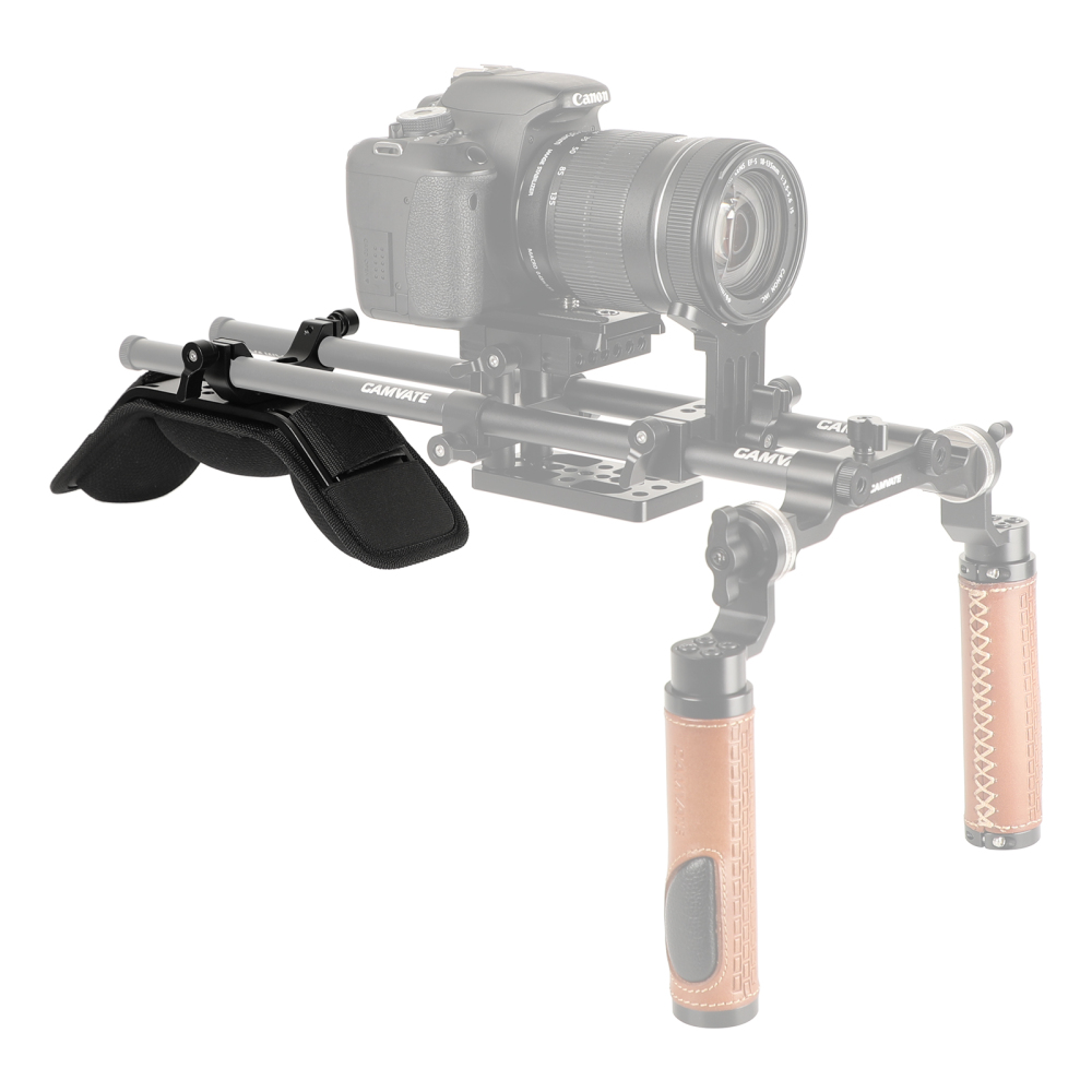 CAMVATE Steady Shoulder Mount /Shoulder Pad for Video Camcorder Camera DV/DC Support System DSLR Rig (15mm Railblock)