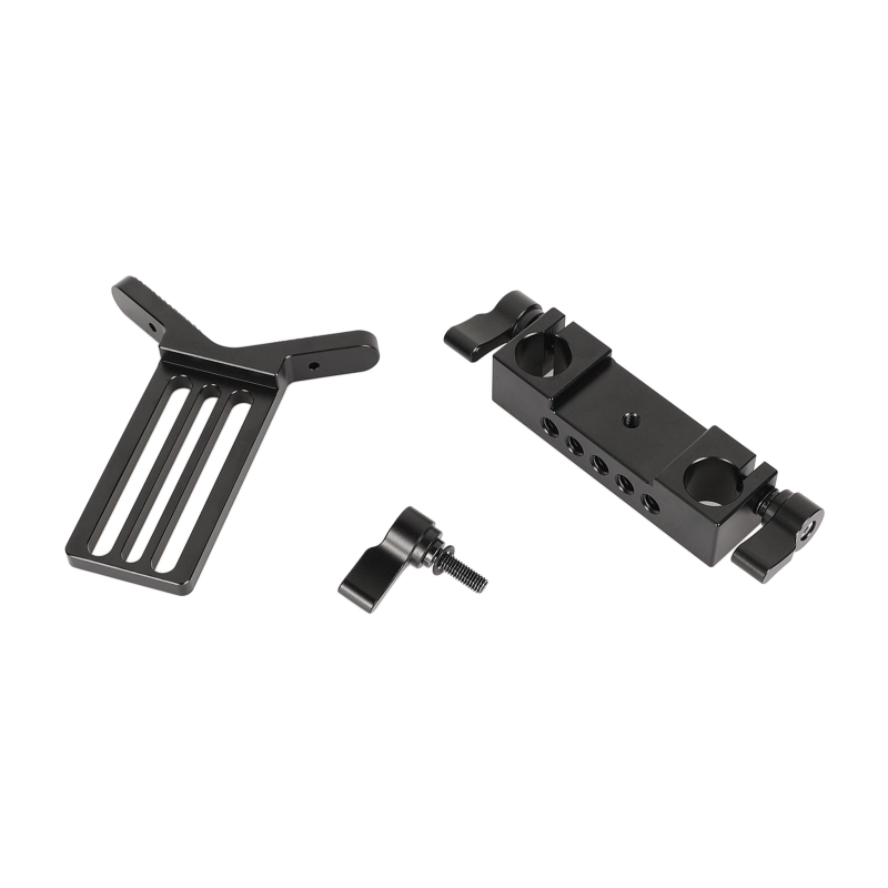 CAMVATE Adjustable Lens Y Support (Lengthened) + 15mm Rail Block Rod Clamp For DSLR Rig Rod Support System