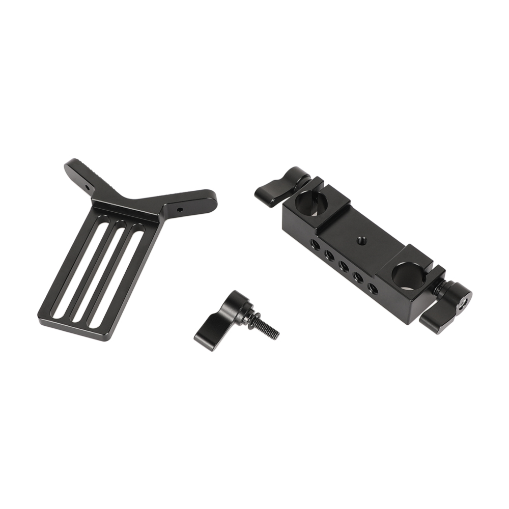 CAMVATE Adjustable Lens Y Support (Lengthened) + 15mm Rail Block Rod Clamp For DSLR Rig Rod Support System