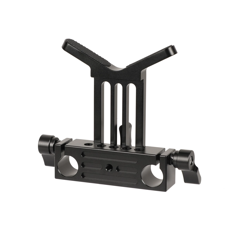 CAMVATE Adjustable Lens Y Support (Lengthened) + 15mm Rail Block Rod Clamp For DSLR Rig Rod Support System
