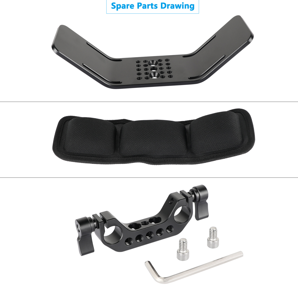 CAMVATE Steady Shoulder Mount /Shoulder Pad for Video Camcorder Camera DV/DC Support System DSLR Rig (15mm Railblock)
