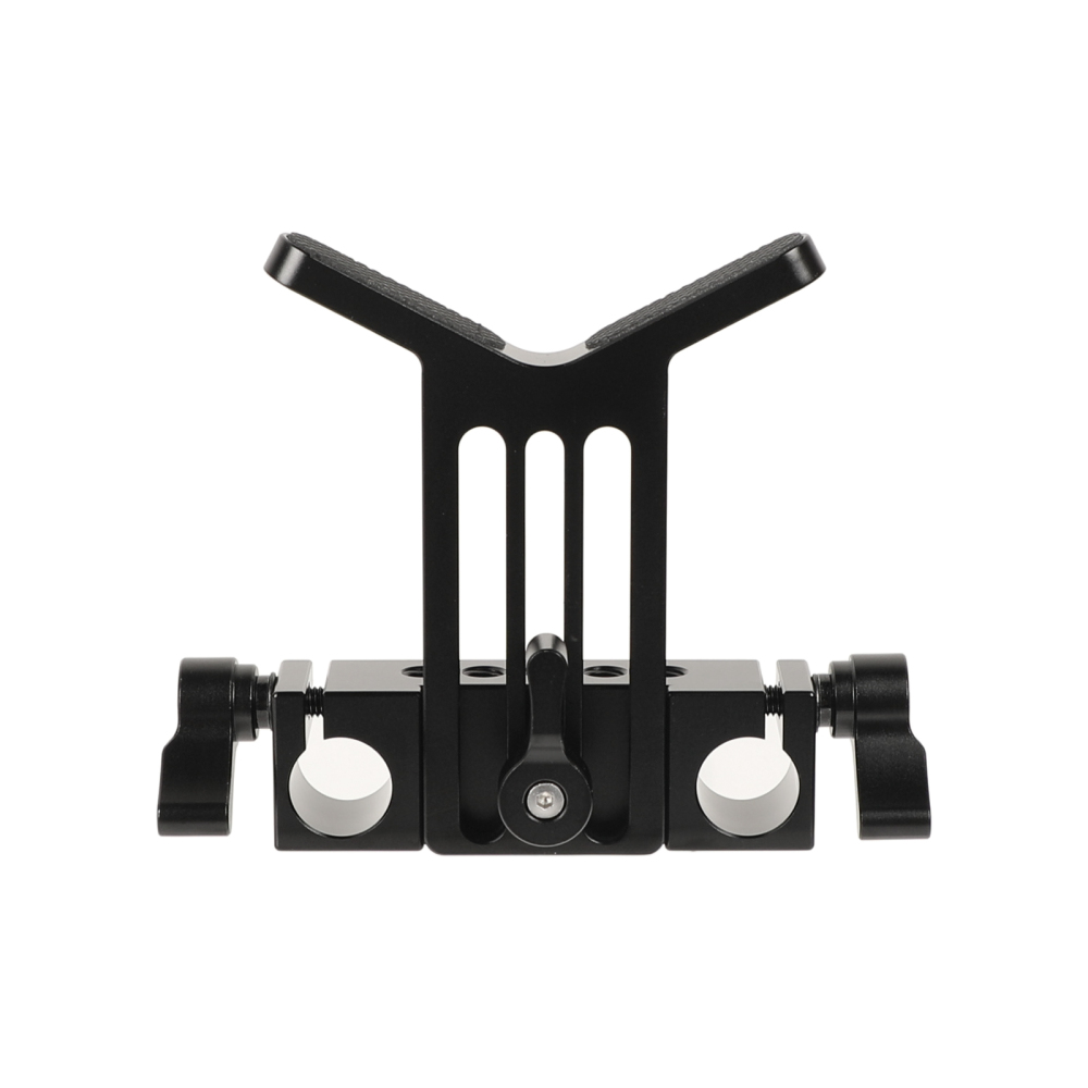 CAMVATE Adjustable Lens Y Support (Lengthened) + 15mm Rail Block Rod Clamp For DSLR Rig Rod Support System