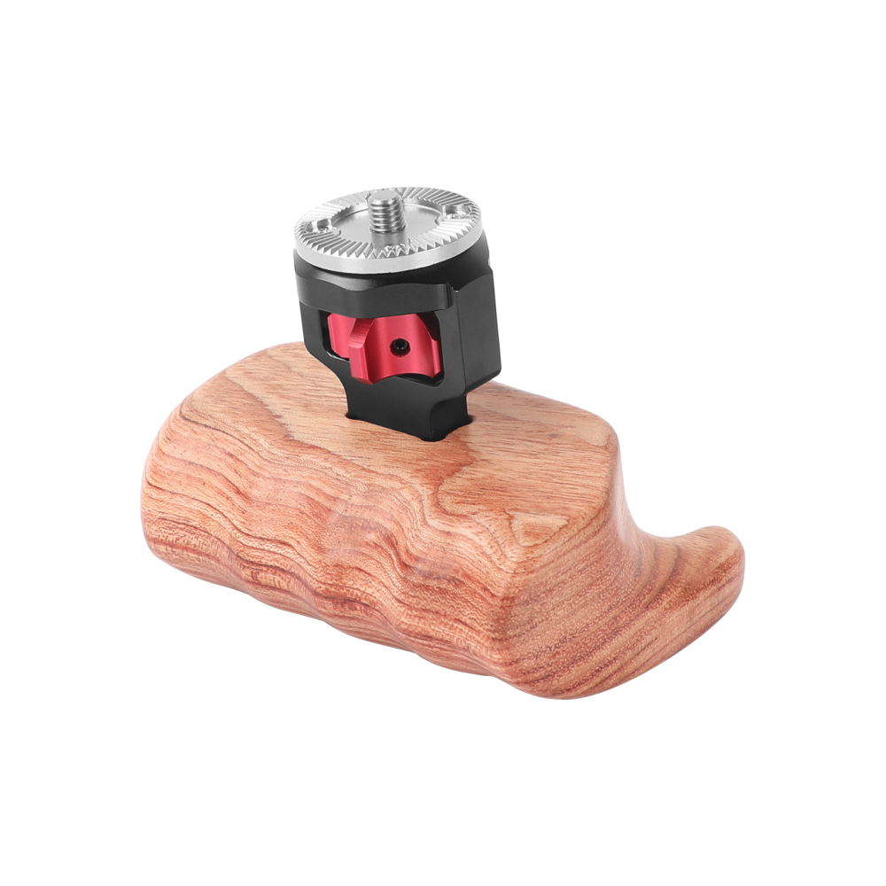 CAMVATE Wooden Handle Grip (left) with ARRI Rosette Mount