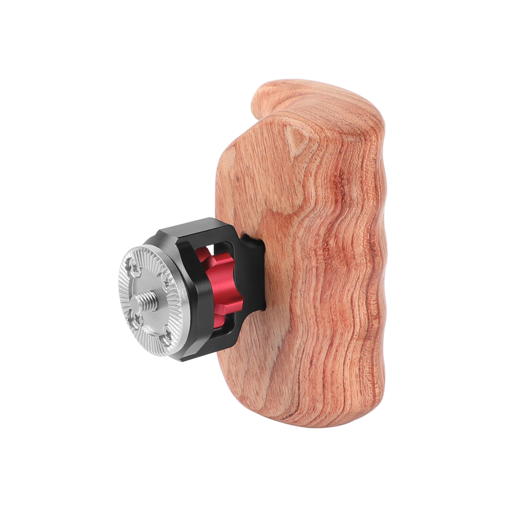 CAMVATE Wooden Handle Grip (left) with ARRI Rosette Mount