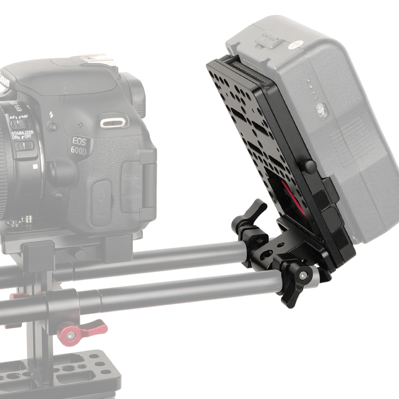 CAMVATE IDX P-V2 Quick Release V Mount Camera Plate With Rotatable 15mm Rail Blocks