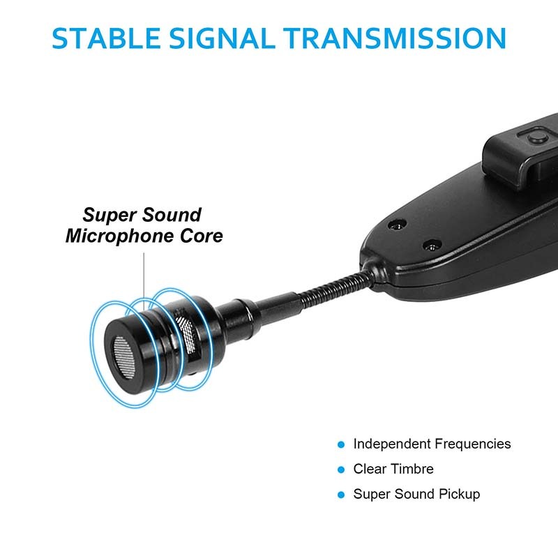 CAMVATE UHF Wireless Microphone System Lapel Lavalier Mic With Rechargeable Transmitter & Receiver (Clip-on Type)