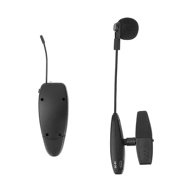 CAMVATE UHF Wireless Lavalier Microphone System Instrument Type Mic With Rechargeable Transmitter & Receiver For Live Show Performance