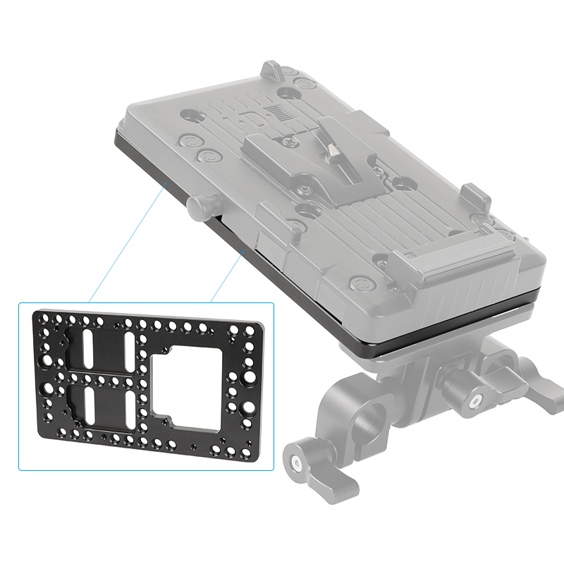 CAMVATE Aluminum Cheese Plate Battery Backboard For IDX P-V2 Quick Release V Mount Camera Plate (Exclusive Use)