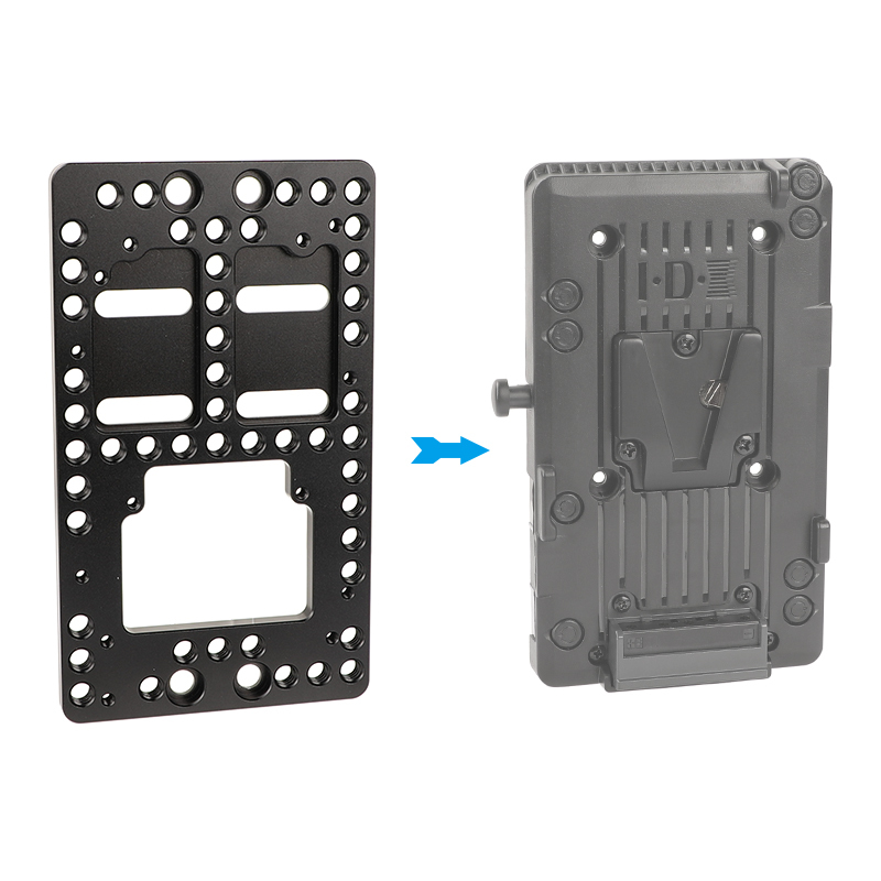 CAMVATE Aluminum Cheese Plate Battery Backboard For IDX P-V2 Quick Release V Mount Camera Plate (Exclusive Use)