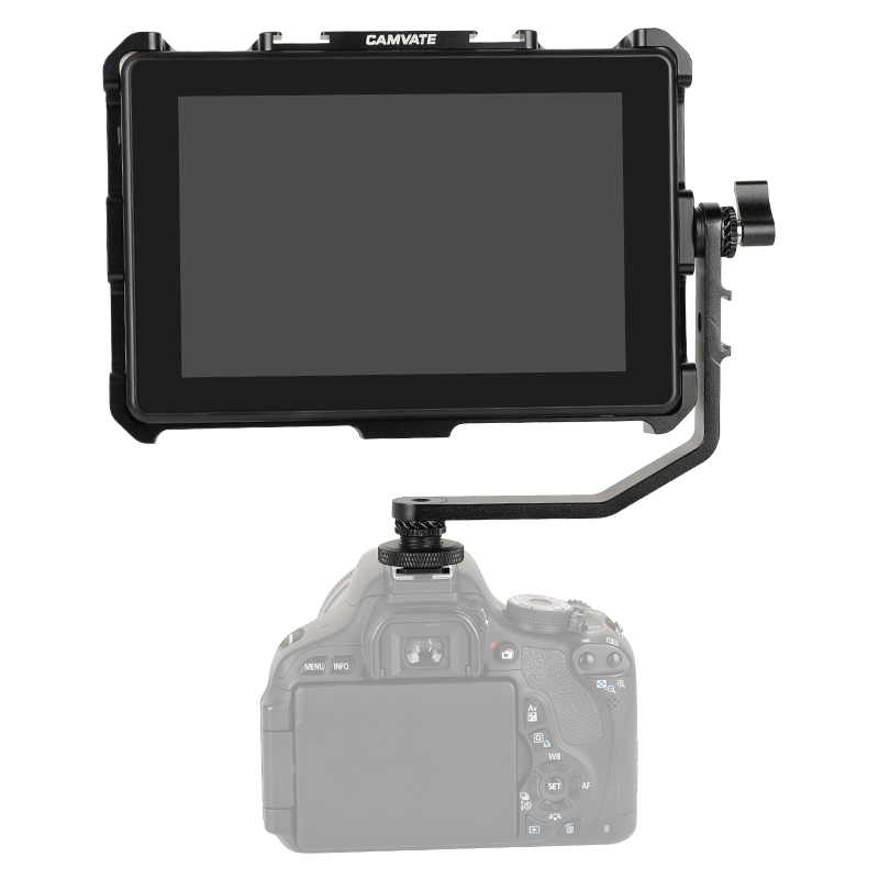 CAMVATE FeelWorld LUT7S 7" 3D LUT 4K Touch Screen DSLR Camera Field Monitor With Waveform VectorScope With Cable & Monitor Cage & Tilt Arm