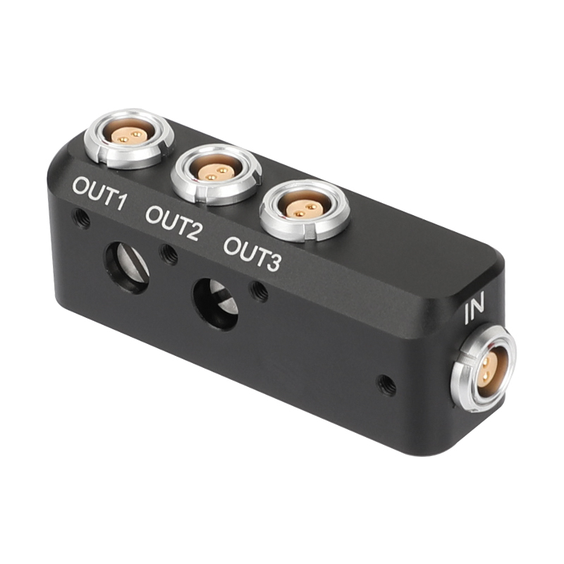 CAMVATE 0B 2-Pin Female 1 To 3 Power Splitter Adapter Box With 1/4"-20 Mounting Points