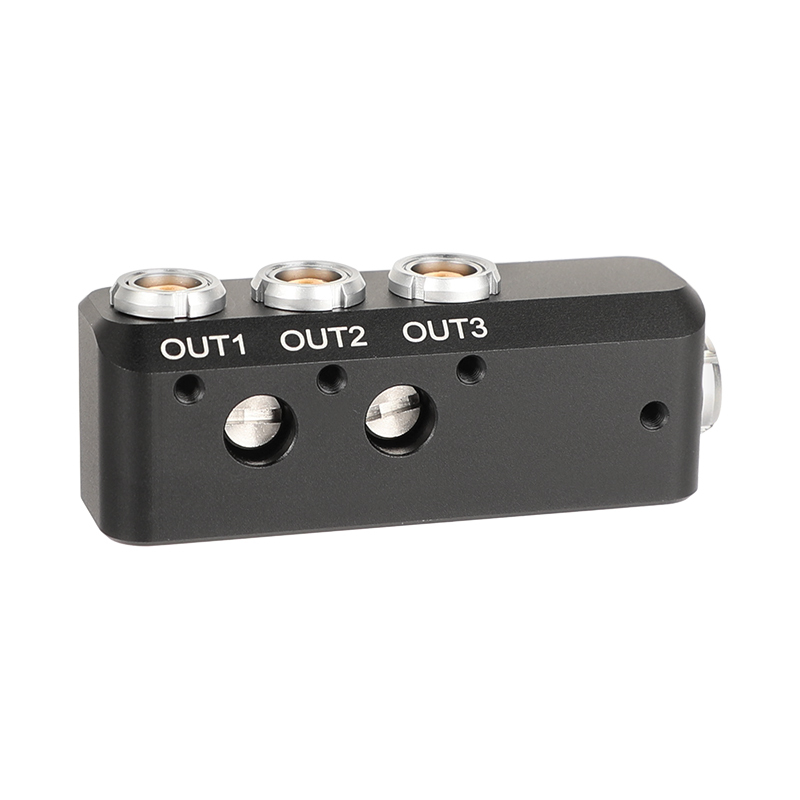 CAMVATE 0B 2-Pin Female 1 To 3 Power Splitter Adapter Box With 1/4"-20 Mounting Points
