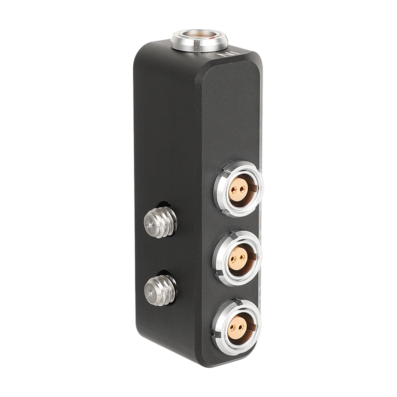 CAMVATE 0B 2-Pin Female 1 To 3 Power Splitter Adapter Box With 1/4"-20 Mounting Points