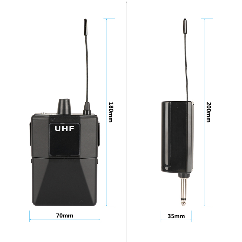 CAMVATE UHF Wireless Microphone System Dual Wireless Lapel Lavalier Mic For DSLR Camera / Laptop / Smartphone Youtube Interview Teaching