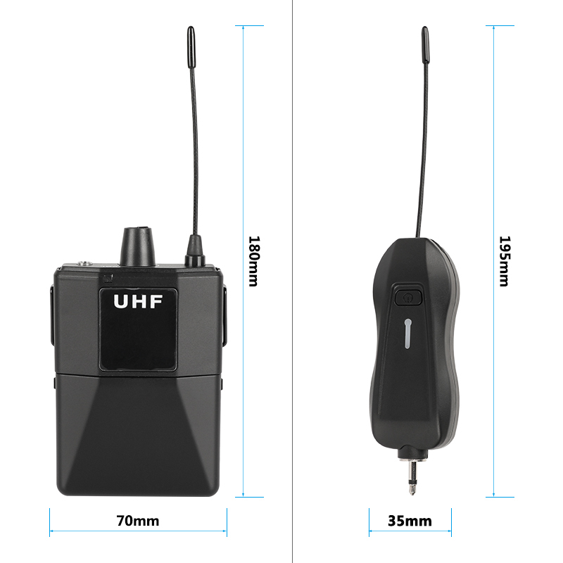 CAMVATE UHF Wireless Microphone System Single Wireless Lapel Lavalier Mic For DSLR Camera / Laptop / Smartphone Youtube Vlog Podcast