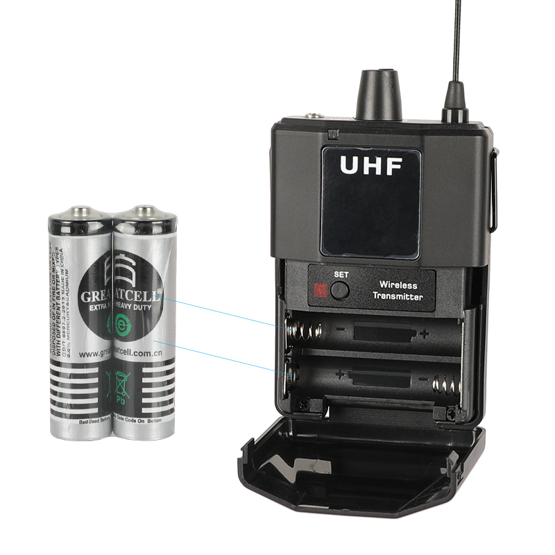 CAMVATE UHF Wireless Microphone System Dual Wireless Lapel Lavalier Mic For DSLR Camera / Laptop / Smartphone Youtube Interview Teaching