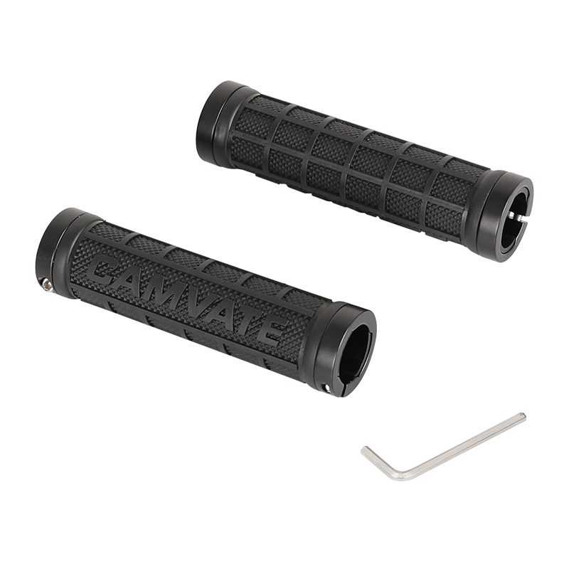 CAMVATE Rubber Hand Grip Replacement With Black Locking Ring For DSLR Camera Cage (A Pair)