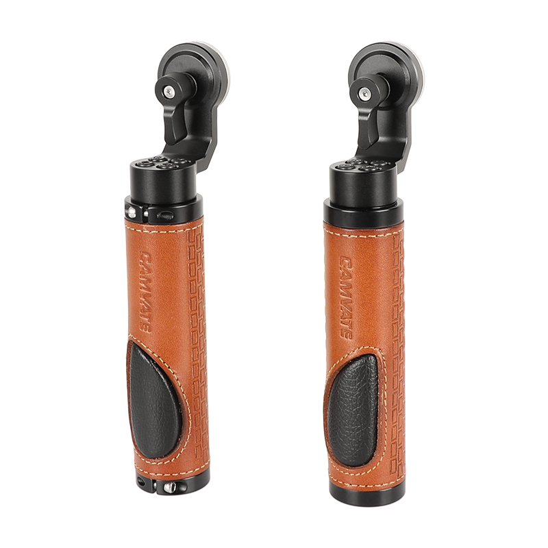 CAMVATE ARRI Style Rosette Handgrip (leather) for DSLR Handle Shoulder Rig (pack of 2)