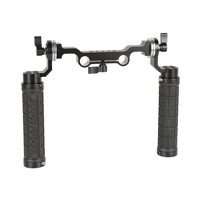 CAMVATE Rosette Handgrips & 15mm Rod Clamp Railblock with ARRI Rosette  for DSLR