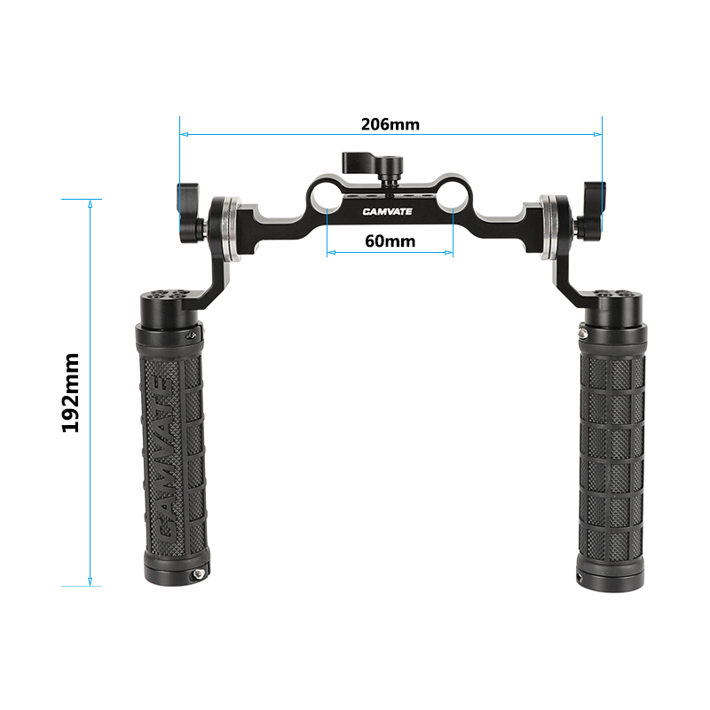 CAMVATE Rosette Handgrips & 15mm Rod Clamp Railblock with ARRI Rosette  for DSLR