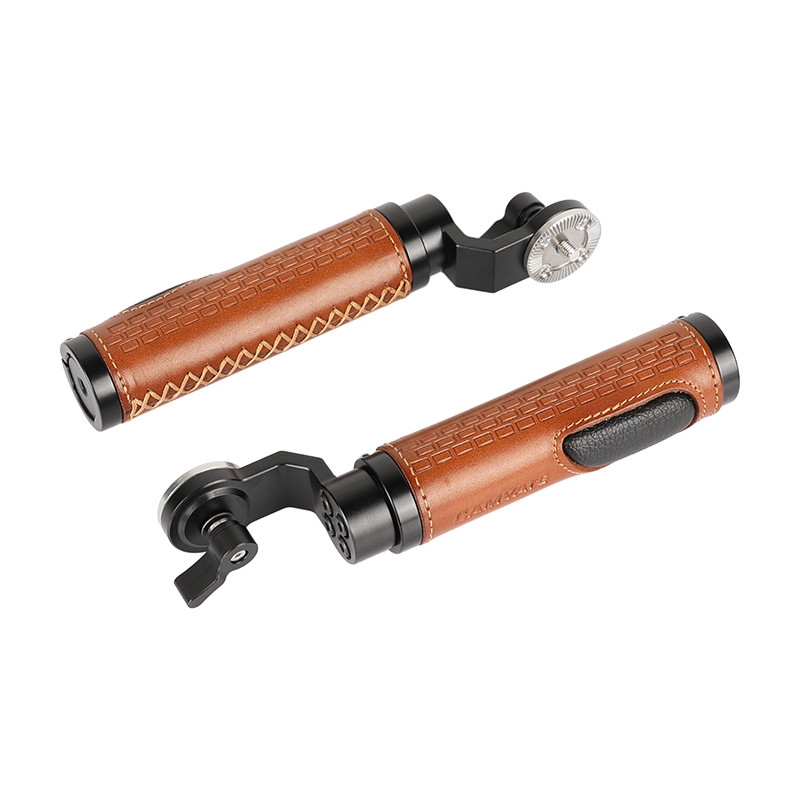 CAMVATE ARRI Style Rosette Handgrip (leather) for DSLR Handle Shoulder Rig (pack of 2)