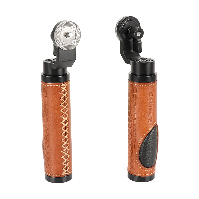 CAMVATE ARRI Style Rosette Handgrip (leather) for DSLR Handle Shoulder Rig (pack of 2)