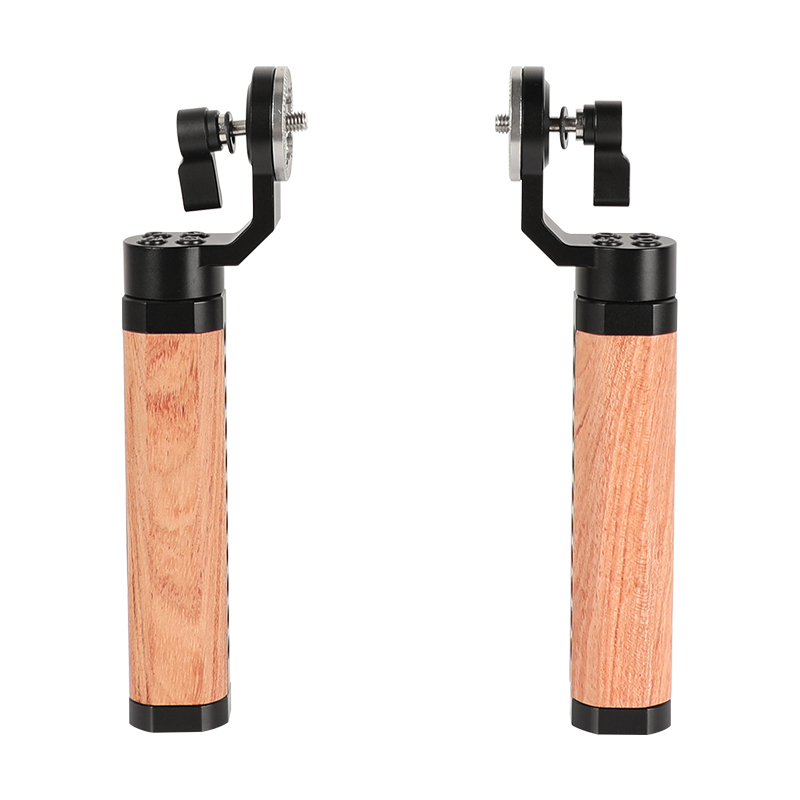 CAMVATE ARRI Rosette Wooden Handgrip For DSLR Shoulder Rig (A Pair)