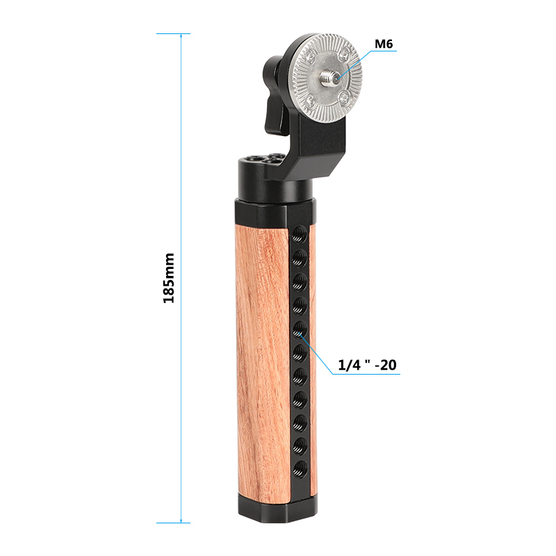 CAMVATE ARRI Rosette Wooden Handgrip For DSLR Shoulder Rig
