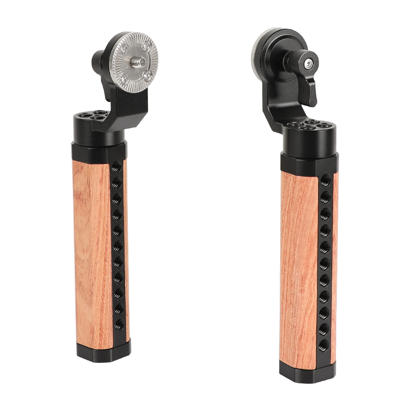 CAMVATE ARRI Rosette Wooden Handgrip For DSLR Shoulder Rig (A Pair)