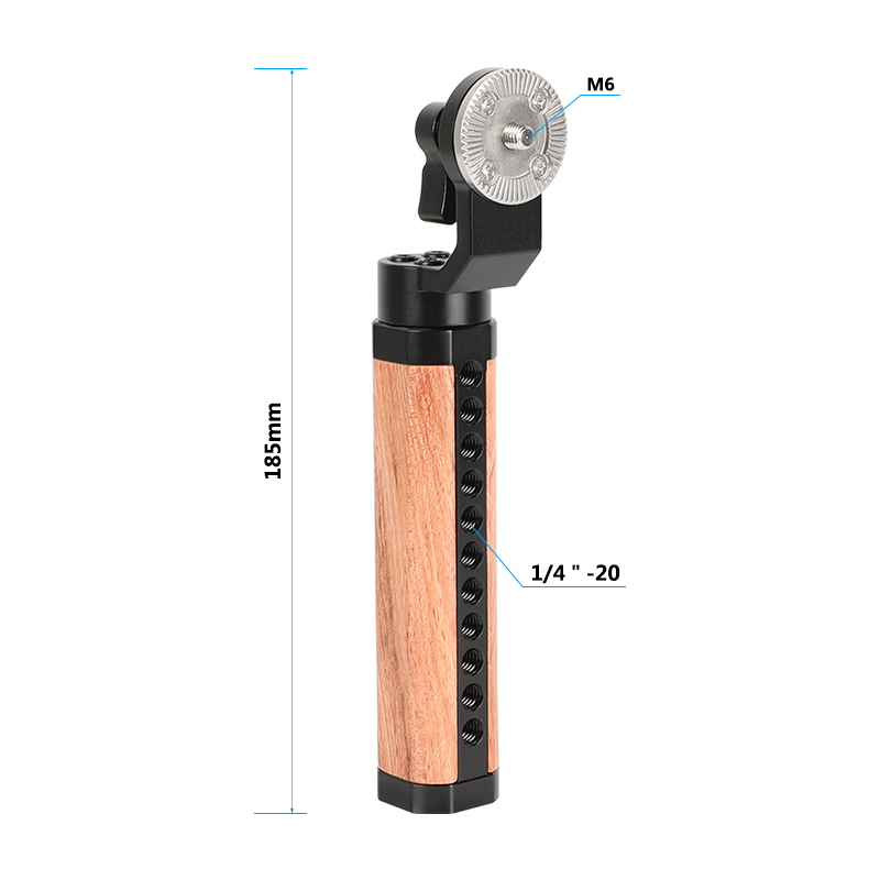 CAMVATE ARRI Rosette Wooden Handgrip For DSLR Shoulder Rig (A Pair)