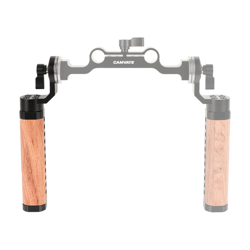 CAMVATE ARRI Rosette Wooden Handgrip For DSLR Shoulder Rig