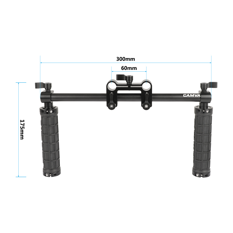 CAMVATE Handle Grips Front Handbar Clamp Mount fr 15mm Rod Support System Shoulder Rig