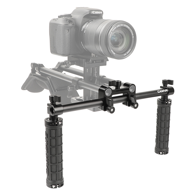 CAMVATE Handle Grips Front Handbar Clamp Mount fr 15mm Rod Support System Shoulder Rig