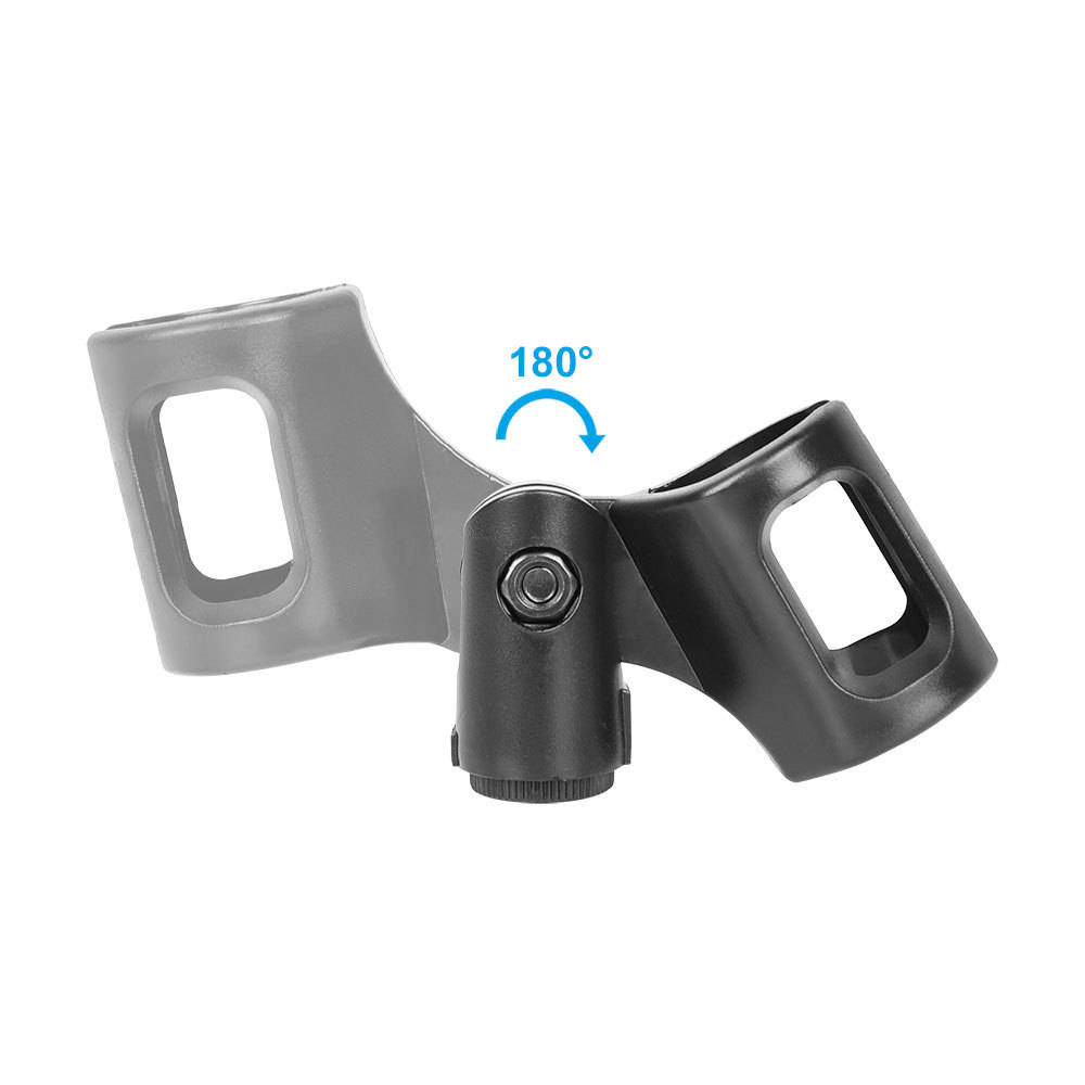 CAMVATE Microphone Clip Holder Universal Use For Mic Stand With 5/8" Male To 3/8" Female Plastic Mic Screw