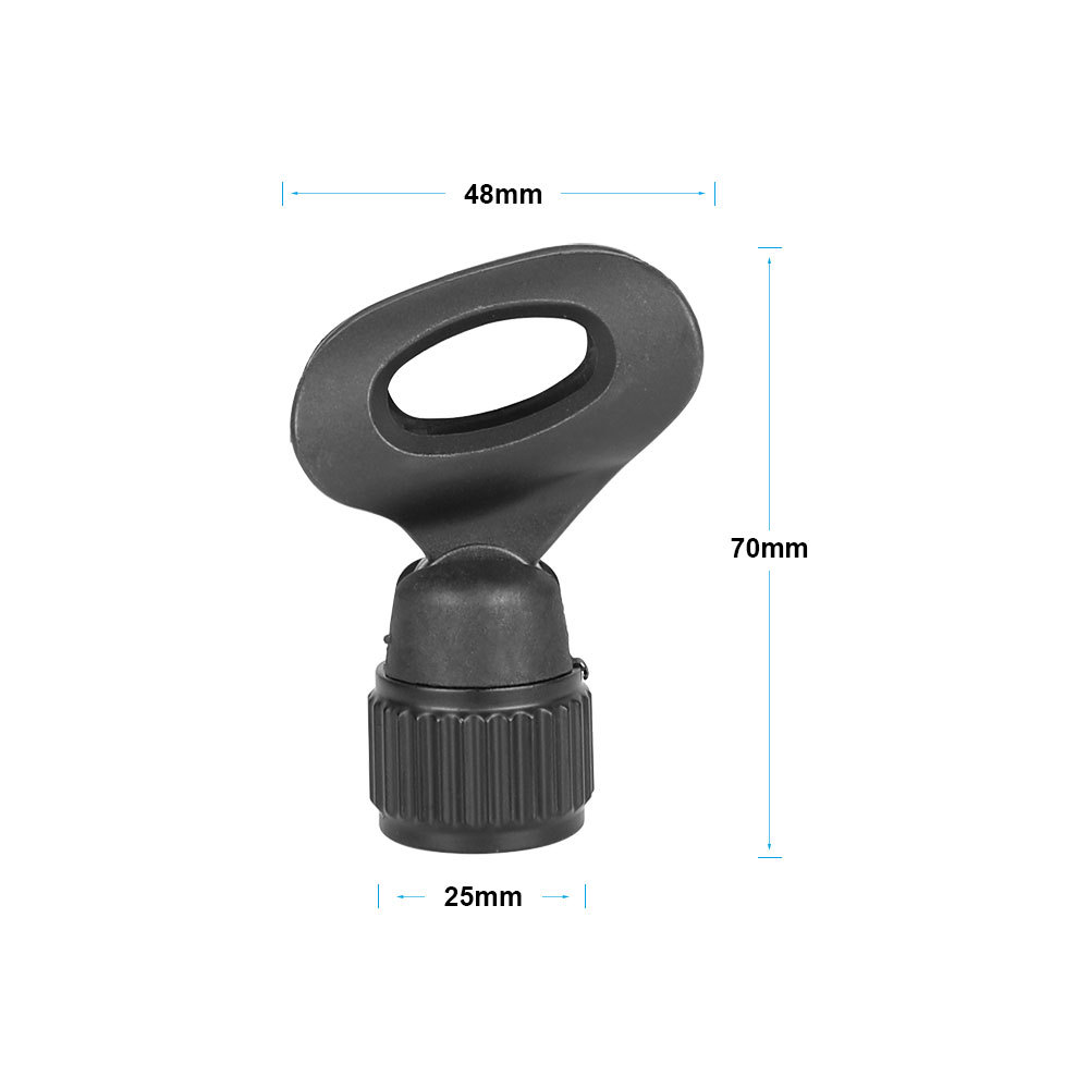 CAMVATE Universal Mini Microphone Clip Holder For Mic Stand With 5/8" Male To 3/8" Female Metal Mic Screw Adapter