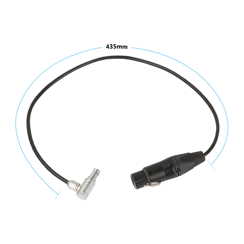 CAMVATE Audio Cable XLR 3 Pin Female To 0B 6 Pin Male For ARRI Alexa Mini LF Camera (Right Angle)