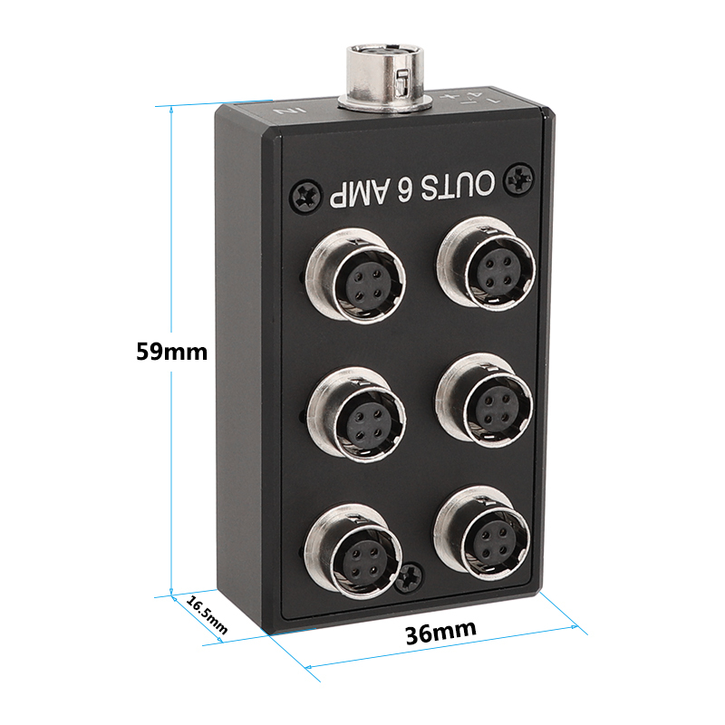 CAMVATE 1 To 6 Hirose 4 Pin To 4 Pin Power Splitter Box For Sound Devices 688 F8 Adapter