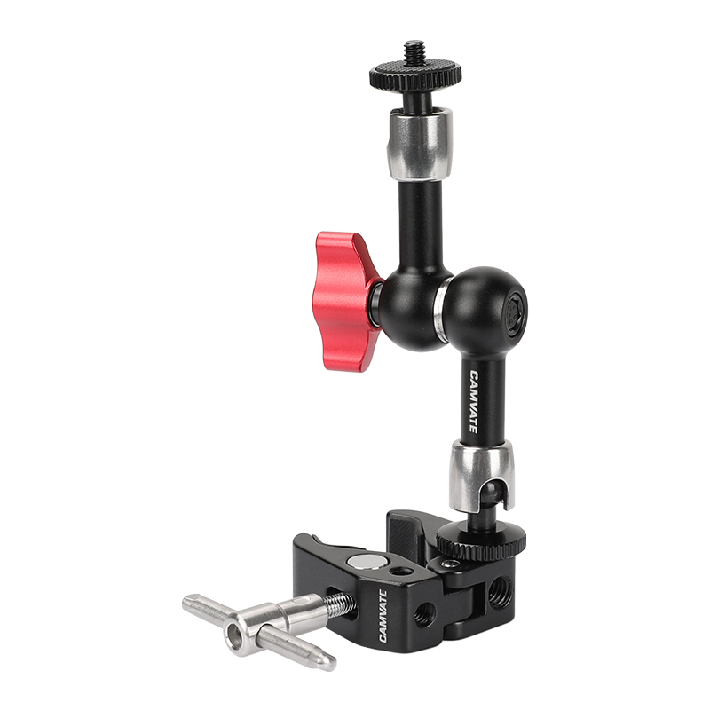 CAMVATE 7" inch 360°Articulating Magic Arm,1/4" Mount + Super Clamp Crab Pliers Clip