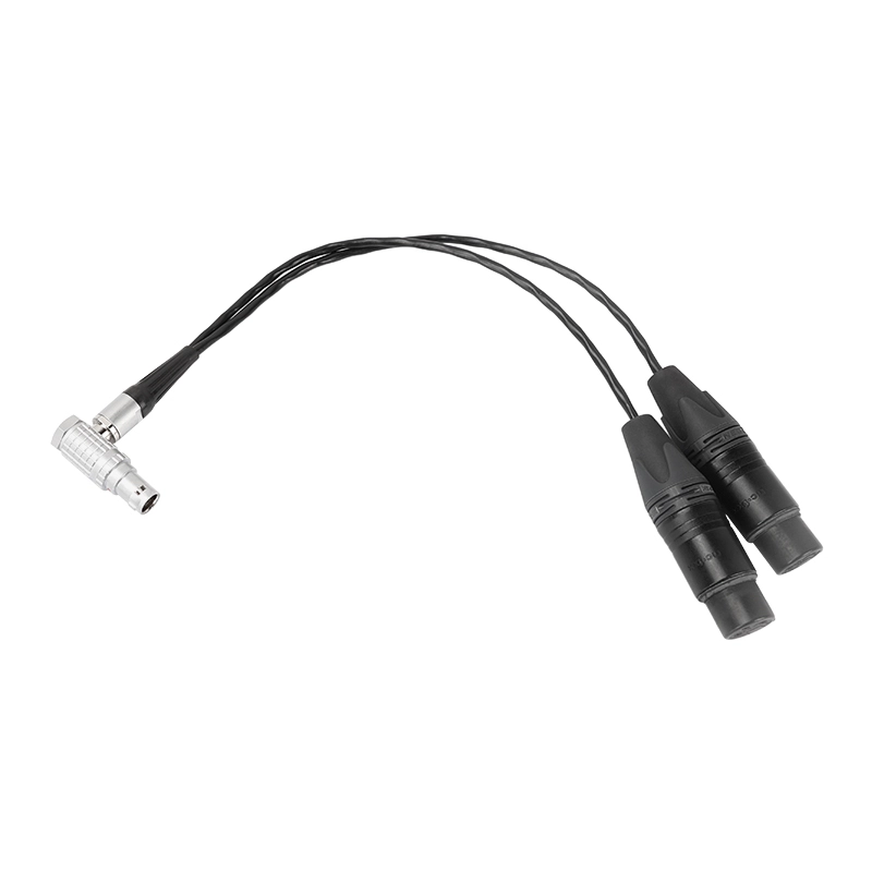 CAMVATE Audio Input Cable For Atomos Shogun Inferno Monitor Recorder Right Angle 10 Pin Male To 2 XLR 3 Pin Female