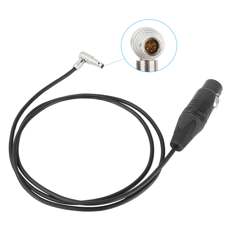 CAMVATE Audio Input Cable For ARRI Alexa Mini Right Angle 5 Pin Male To XLR 3 Pin Female