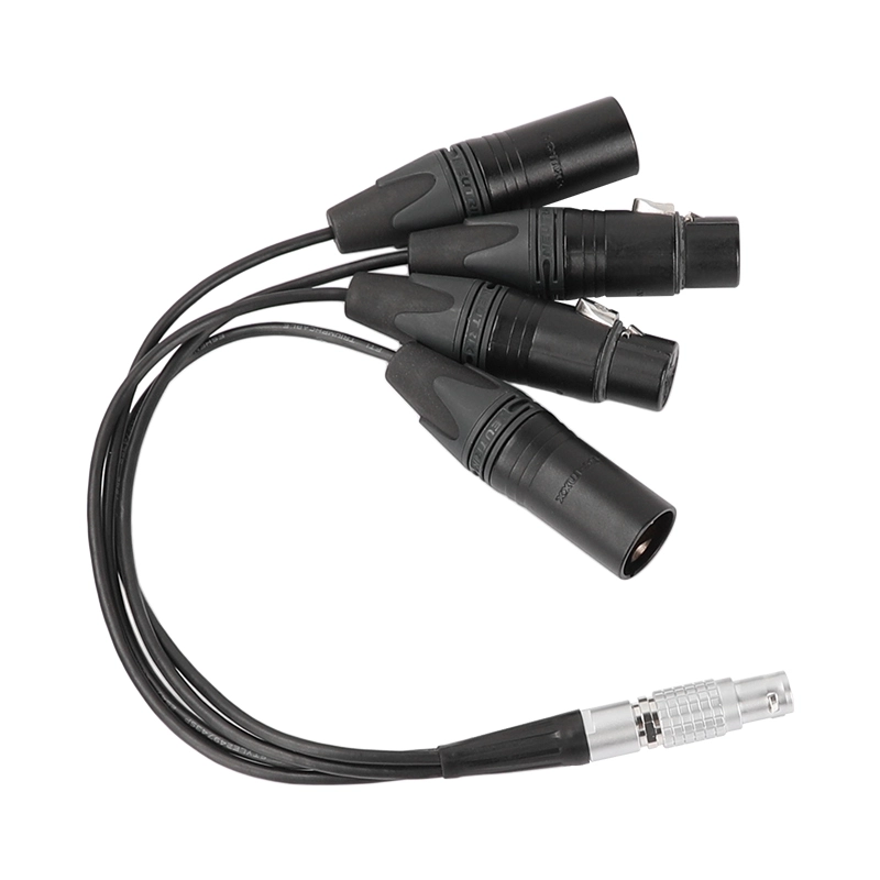 CAMVATE Audio Input Output Cable For Atomos Shogun / Inferno Monitor Recorder Straight 10 Pin Male To 4 XLR 3 Pin