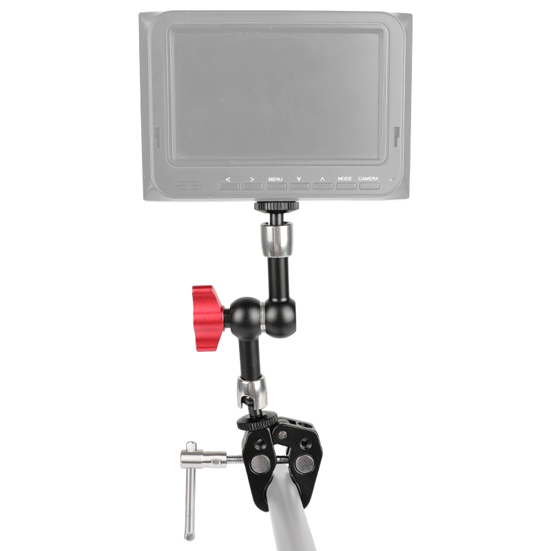 CAMVATE 7" inch 360°Articulating Magic Arm,1/4" Mount + Super Clamp Crab Pliers Clip