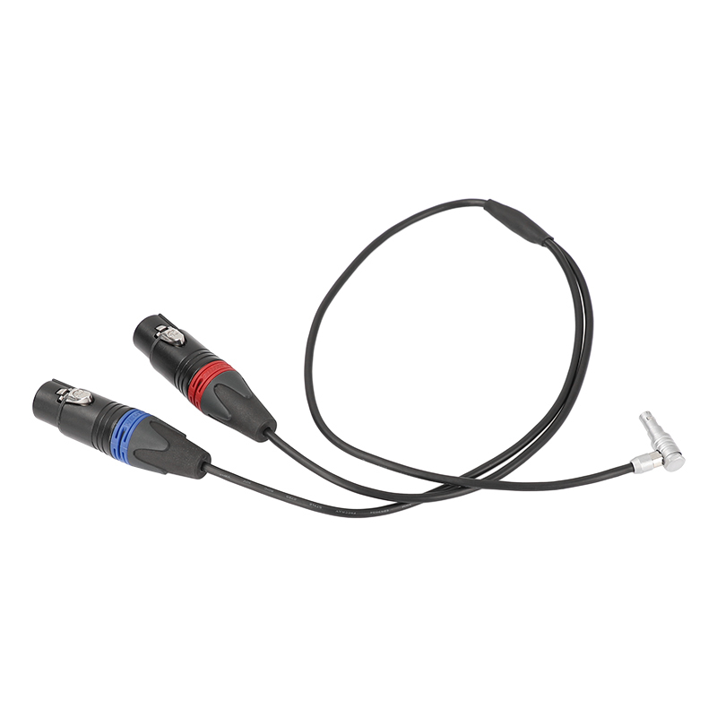 CAMVATE Audio Input Cable For ARRI Alexa Mini Right Angle 5 Pin Male To Dual XLR 3 Pin Female