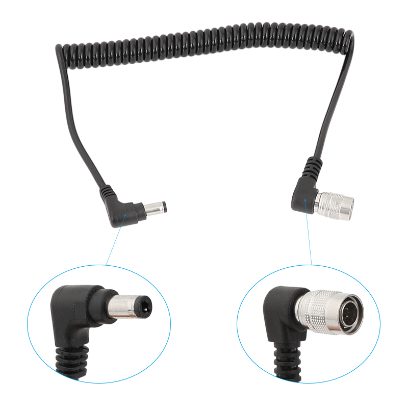 CAMVATE DC 2.5 To 4 Pin Male Right Angle Power Cable For Sound Devices 688 / 644 788T Zoom F4 / F8