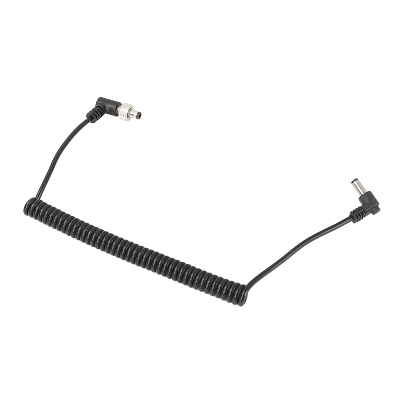 CAMVATE Power Supply Cable DC 2.5 To DC 2.5 Right Angle With Lock For Atomos / SmallHD 702 Touch Monitor And Wireless Image Transmission