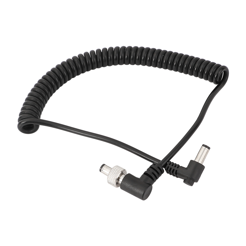 CAMVATE Power Supply Cable DC 2.5 To DC 2.5 Right Angle With Lock For Atomos / SmallHD 702 Touch Monitor And Wireless Image Transmission
