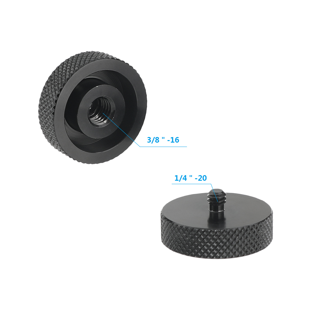 CAMVATE 1/4"-20 Male To 3/8"-16 Female Thread Screw Adapter Aluminum Alloy Construction For DSLR Camera And Camera Tripod (2 Pieces)