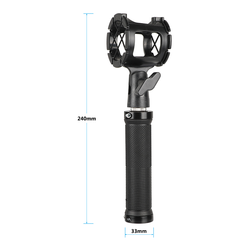 CAMVATE Adjustable Microphone Bracket Support With Rubber-covered Handgrip