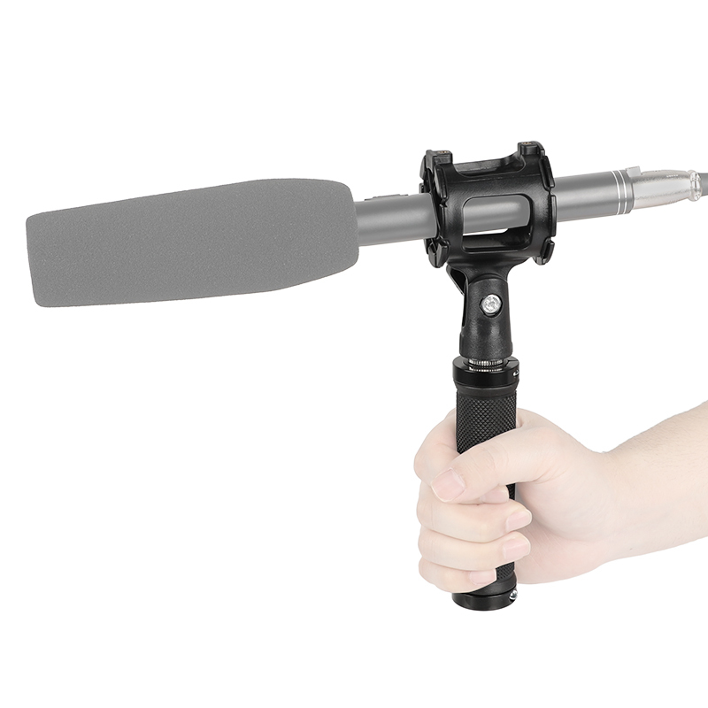 CAMVATE Adjustable Microphone Bracket Support With Rubber-covered Handgrip